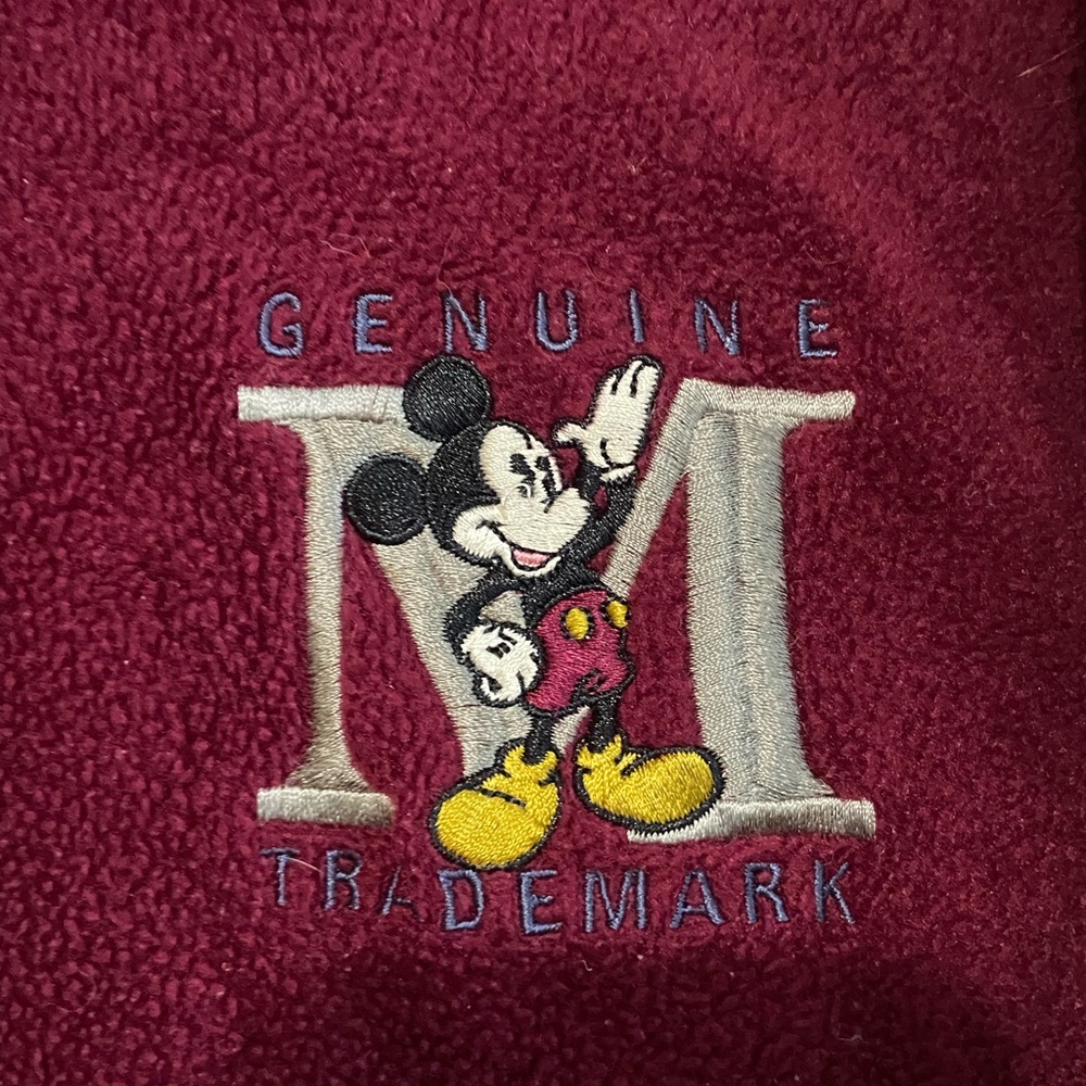 Vintage 1990s MICKEY INC Disney‎ World Quarter Zip Pullover Fleece Jacket men XL - Picture 4 of 9